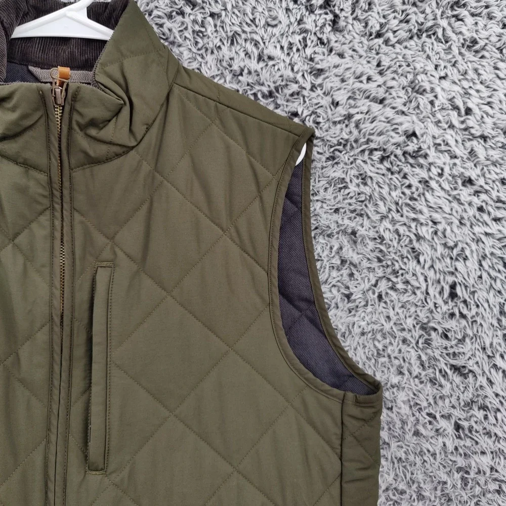 J.Crew Mens Heritage Gorpcore Sussex Quilted Primaloft Vest S Olive Green